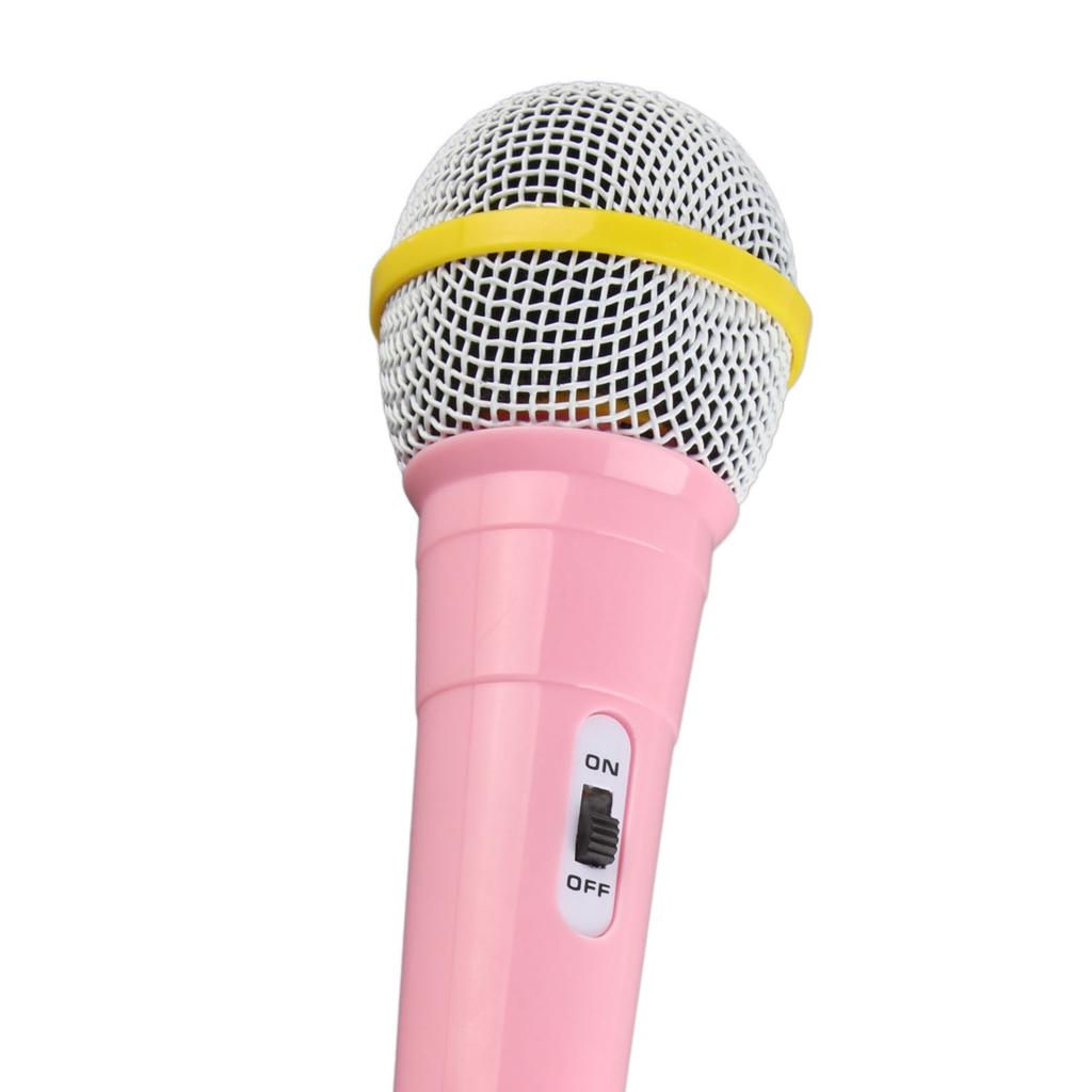 Kids Wired Microphone 3.5mm Plug Plastic Low Distortion Portable Child Singing Mic for Musical Instrument for Family Party