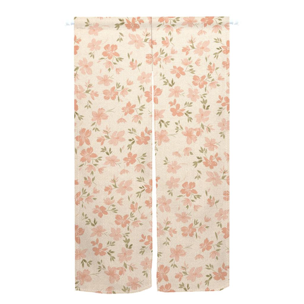 Japanische Noren Türvorhänge Blumige Pflanze Restaurant Schlafzimmer Trennwand Polyester Türvorhang Kücheneingang Klettverschluss Halb Hergestellt Aus Waschbare Dekoration