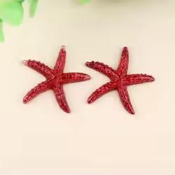 E-Commerce Firm Sale 40mm Flatback Resin Cabochons Large Starfish Design with Artificial Sea Theme for Souvenirs