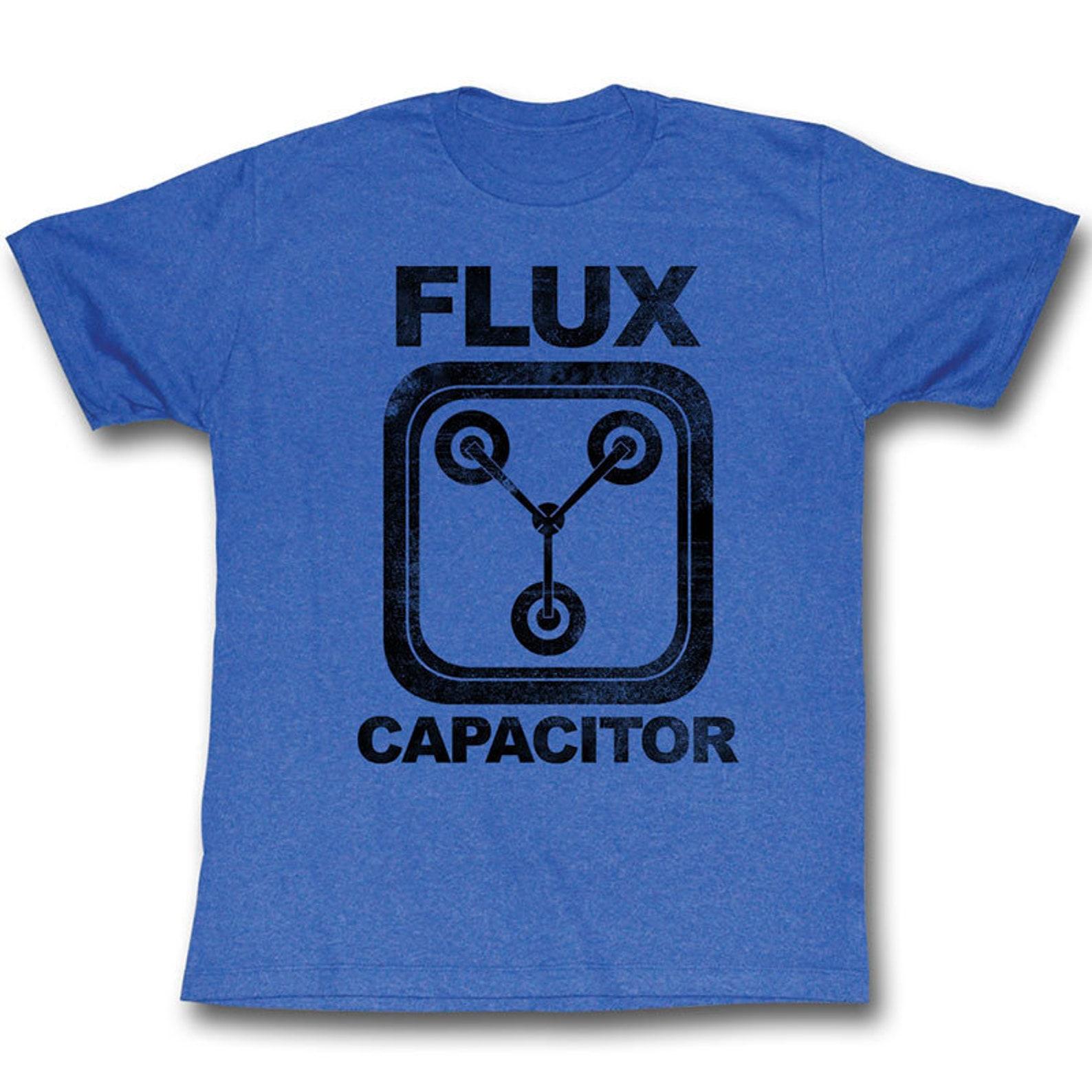 Back to the Future Flux Royal Heather Adult T-Shirt S