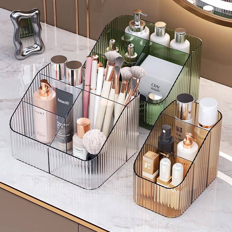Transparent Multi-Compartment Desktop Organizer