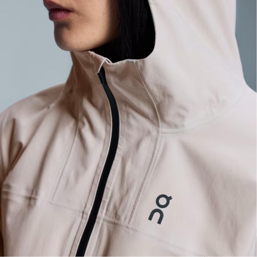 On Trek Waterproof Breathable Lightweight Durable Hooded Jacket Women Jacket Gray White 1WE10380554