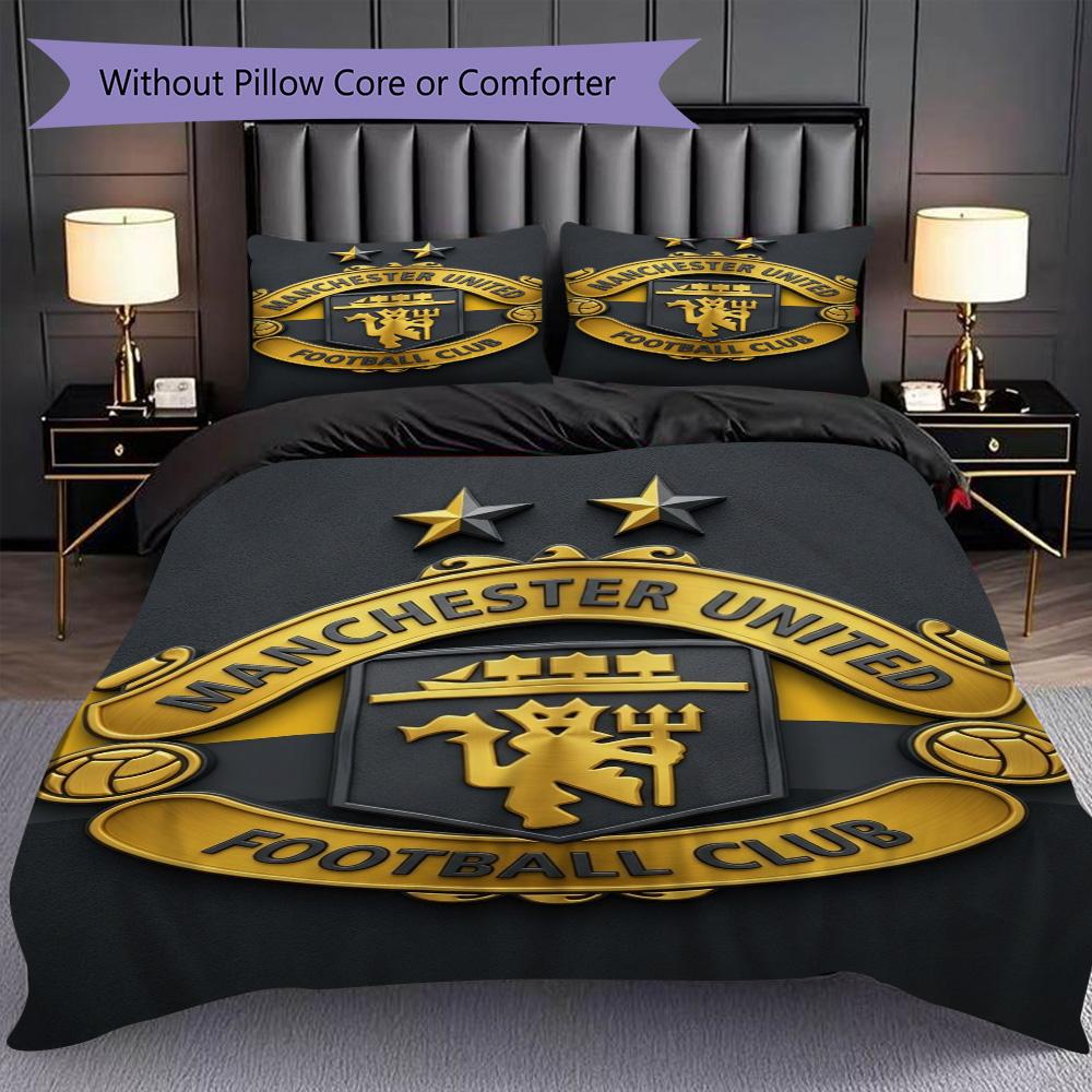 Glory Devils Emblem Bedding (1 * duvet cover + 2 * pillowcase, without core) 2D Flat Christmas birthday gift Duvet cover and pillowcase Bedding set