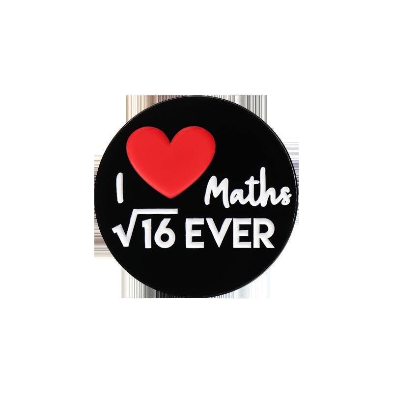 Academic Math Creative Series Cartoon Brooches Unique Metal Pins For Gifts Students