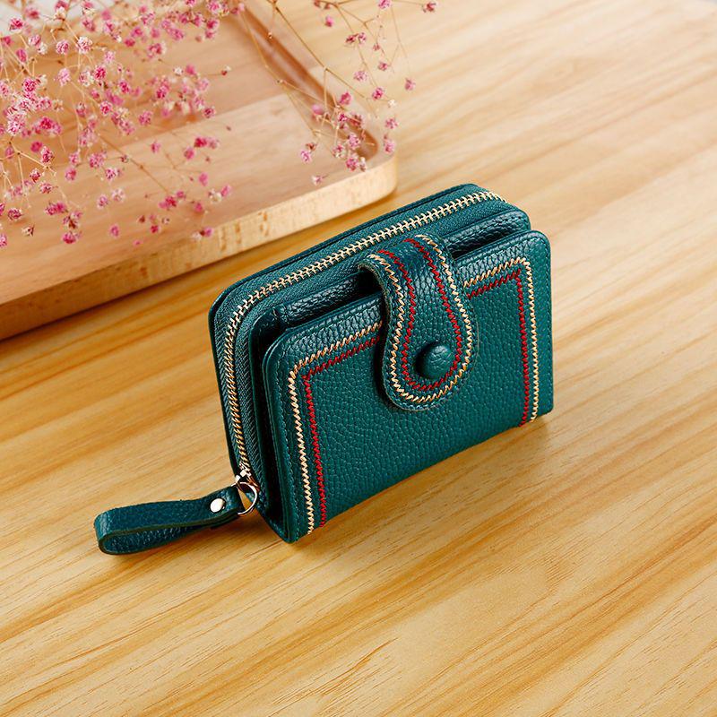 Women's Large Capacity Multi-Card Wallet with Anti-Demagnetization for Cards, License & Coins