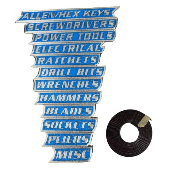 

1/10/12Pcs Magnetic Toolbox Label Easy to Read Reusable 3D Magnetic Tool Chest Organizer Tag Multi-functional Mini Toolboxes Drawers Marker синий