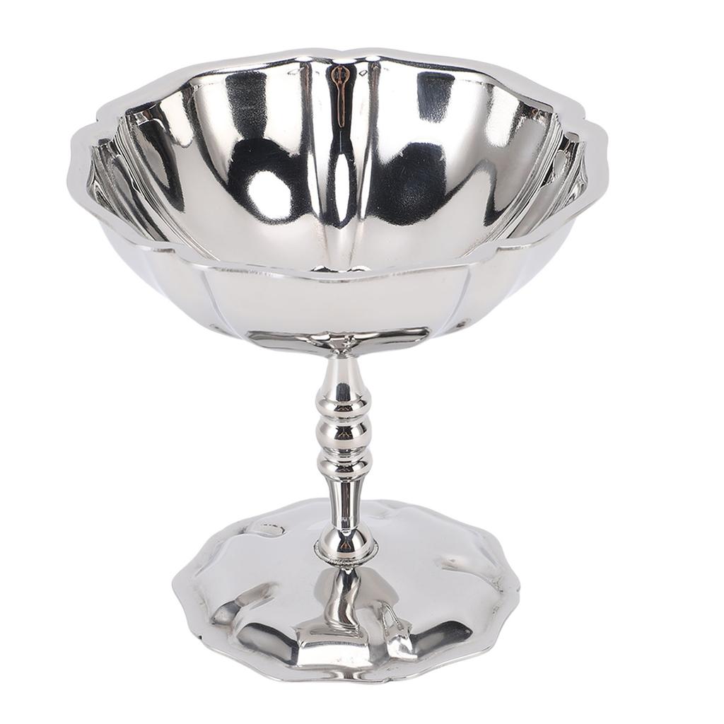 Stainless Steel Ice Cream Cups High Footed Dessert Bowls Tall Footed Cups for Pudding Snacks Frozen Yogurt