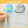Modern Plastic Super Suction Cup Razor Organizer Holder For Bathroom Wall Storage
