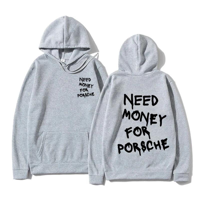 Funny Need Money Letter Printed Hooded Sweatshirt Fashion