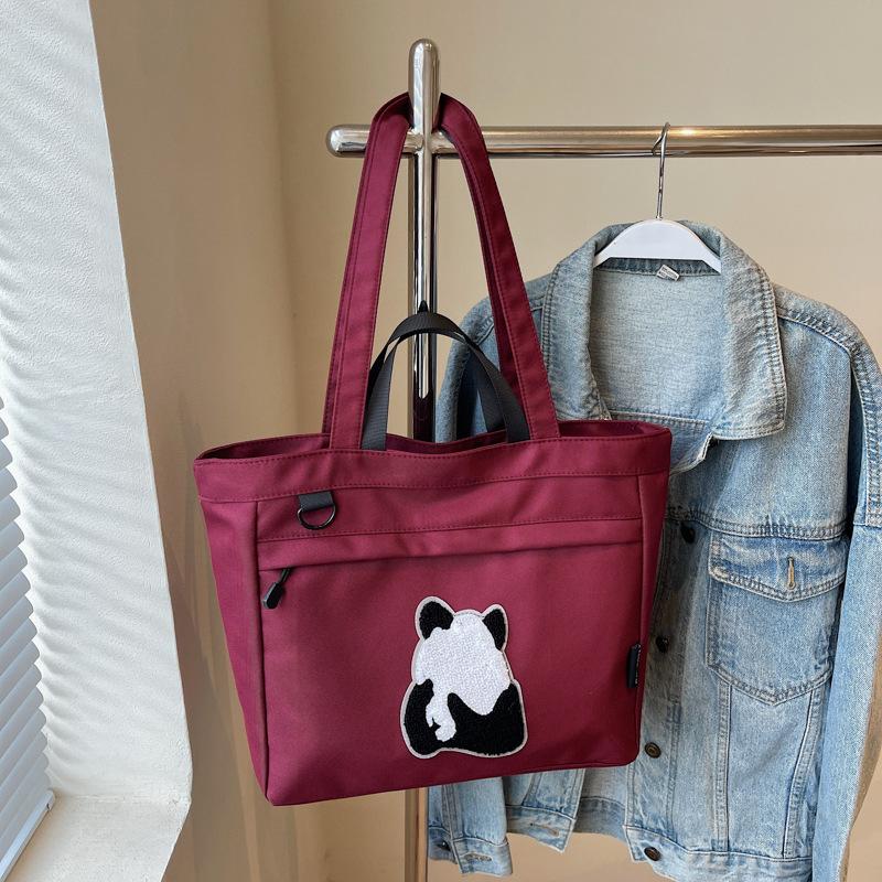Casual large-capacity shoulder bag women's new fashion handheld cloth bag versatile class tote bag