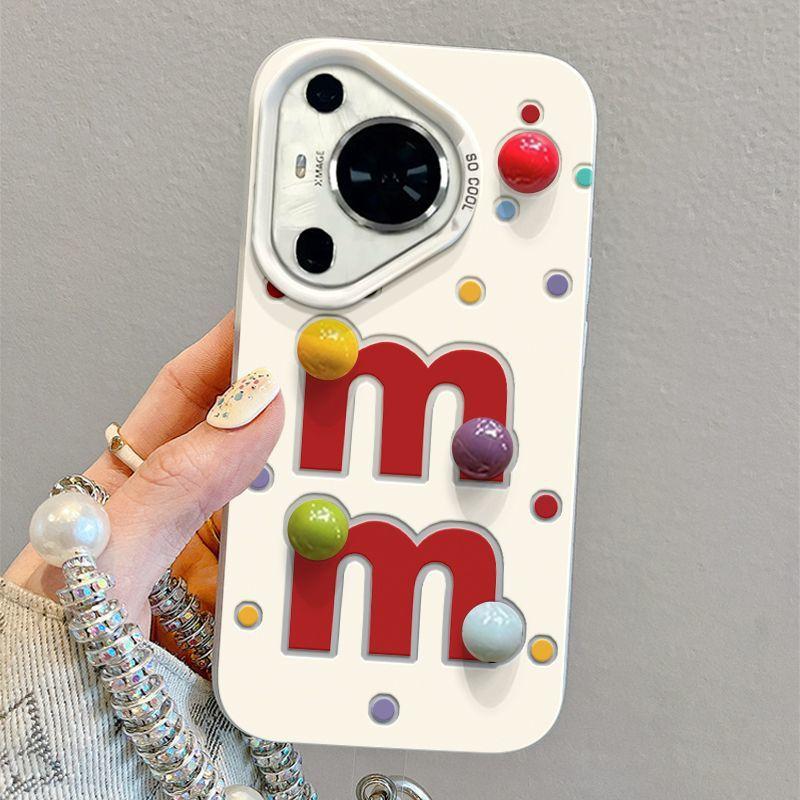 Applicabile a custodia per cellulare Huawei pura70pro all-inclusive anti-caduta p60 di nicchia carina creativa colorata chicchi di cioccolato
