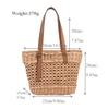 High End Straw Woven Bag, Women's Single Shoulder Handmade Woven Bag, Large Capacity Beach Vacation, Beach Bag, Vegetable Basket, Women's Bag