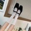 Lace Mesh Women Long Socks JK Lolita Girls Kawaii Cute Ruffle Socks Fishnet Japanese Fashion Solid Color Black Loose Long Socks