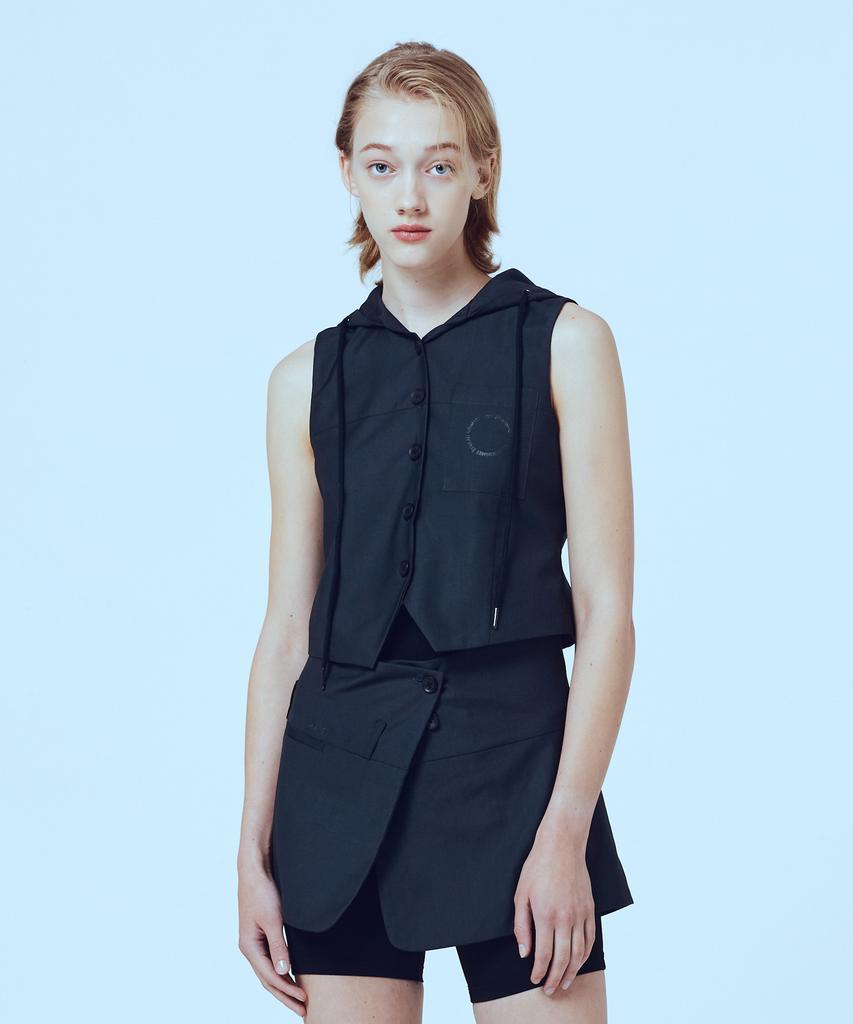 Etosome Two-Way Wrap Skirt (Dark Gray)