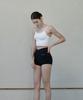 Debiweeo Constant Elastic Waist 3/4 Shorts Devi-B0058-Black