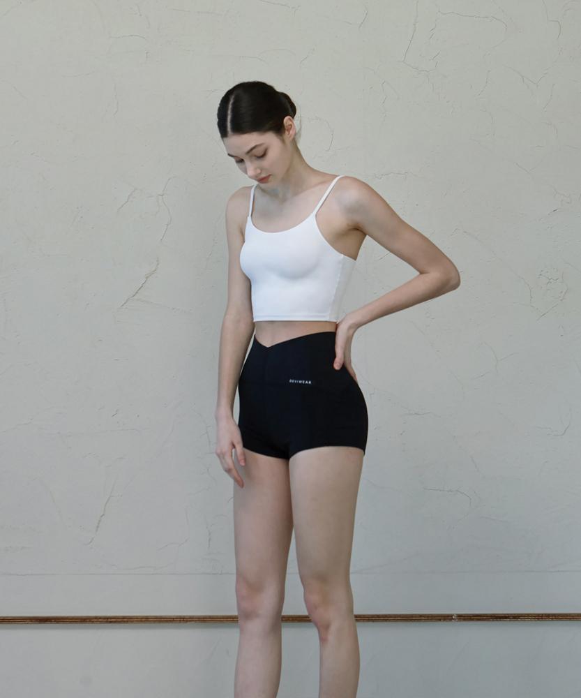 Debiweeo Constant Elastic Waist 3/4 Shorts Devi-B0058-Black