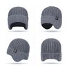 Wool Hat Scarf Two-Piece Winter Knitted Hat for Men Women Outdoor Riding Windproof Ear Protection Warm Hat