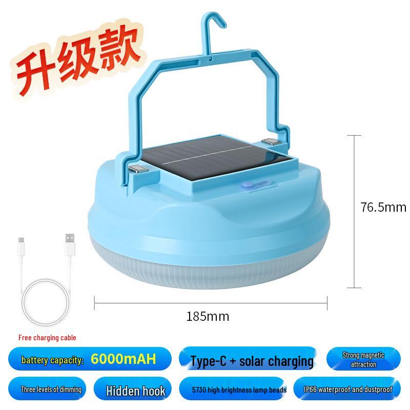 Solar-Powered Bread-Style Light with Broad Illumination and USB Charging