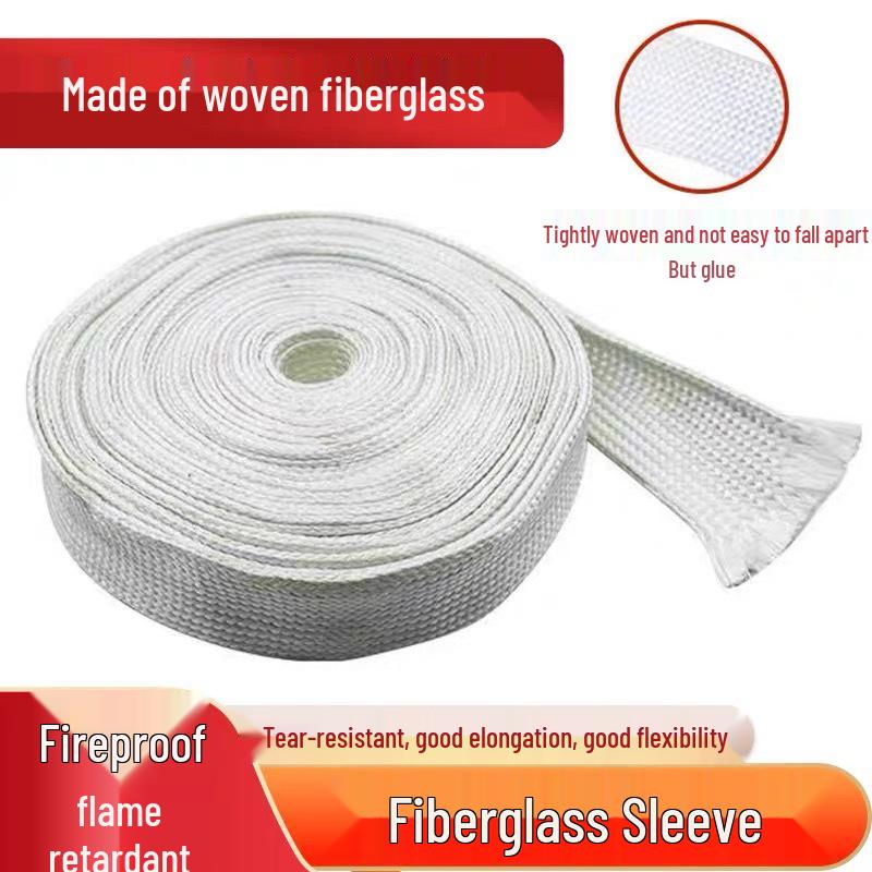

Вогнестійкий скловолоконний рукав: Вогнетривка трубка для високих температур White 8mm/1m