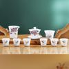 Prosperous Fish Ice Jade Porcelain Gongfu Tea Set