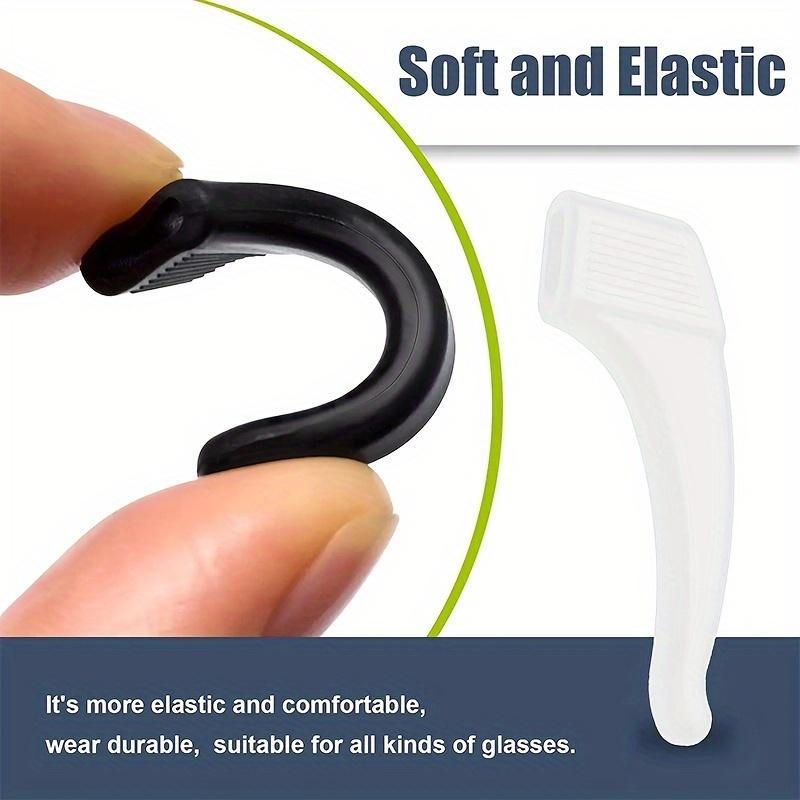 8 Pairs Silicone Anti-Slip Ear Hooks for Glasses-Comfortable Elastic Ear Grips,Secure Frame Support Sleeves - Suitable for Sports & Outdoor Activities