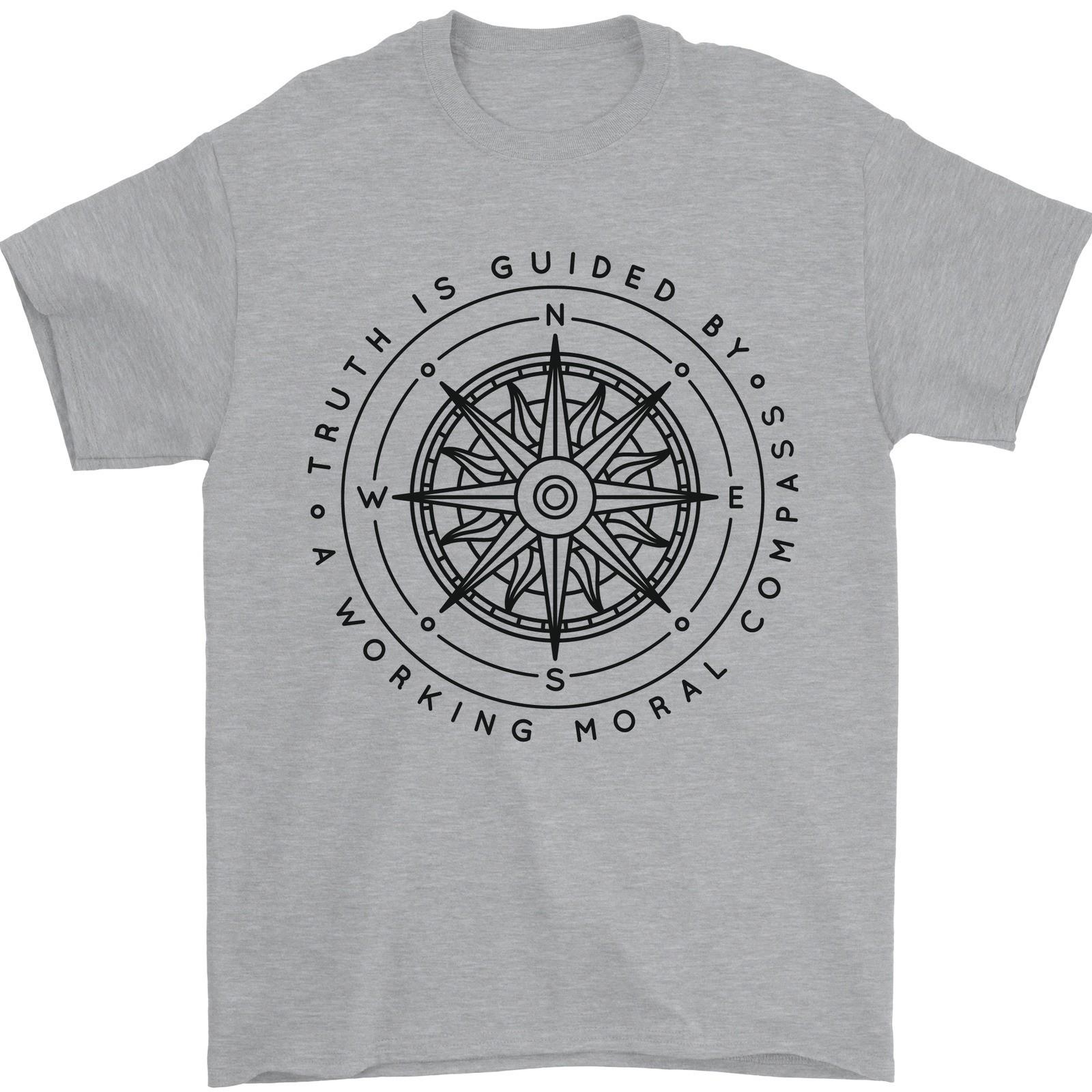 Truth is Guided By a Morale Compass Mens T-Shirt 100% Cotton S
