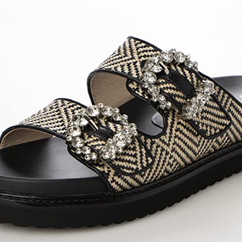 Carino CAAN34001 Women's Sandals, Black Pheasant, Size 25.0 cm