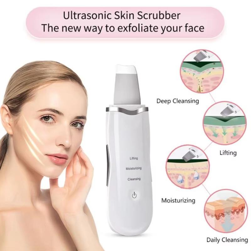 Ultrasonic Skin Scrubber 3 Modes Deep Face Cleaning Peeling Shovel Pore Cleanser for Home Spa Personal Beauty Care