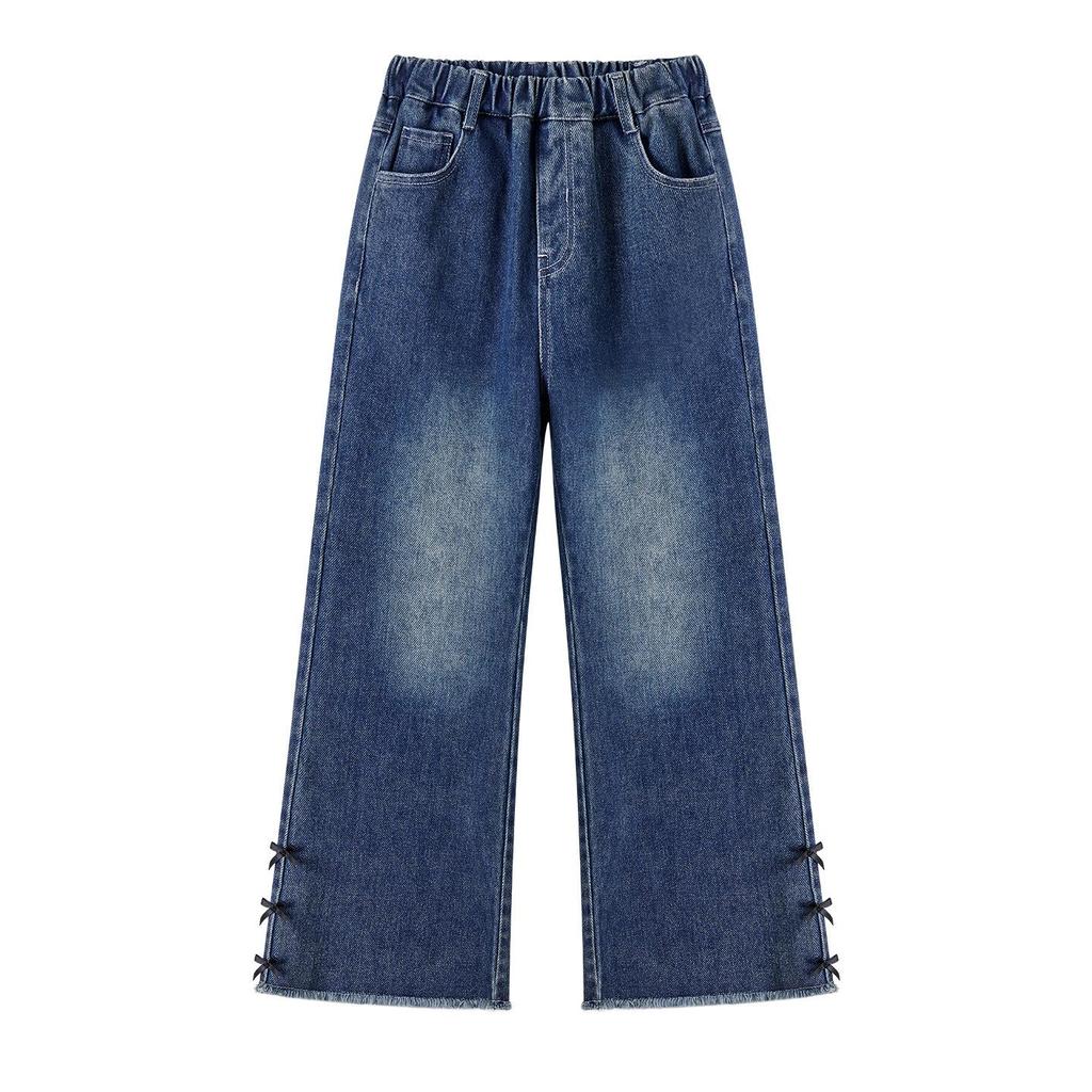 Retro Gewaschene Mädchen Straight-Leg Jeans - Neue Herbst Bequeme & Vielseitige Lange Hosen