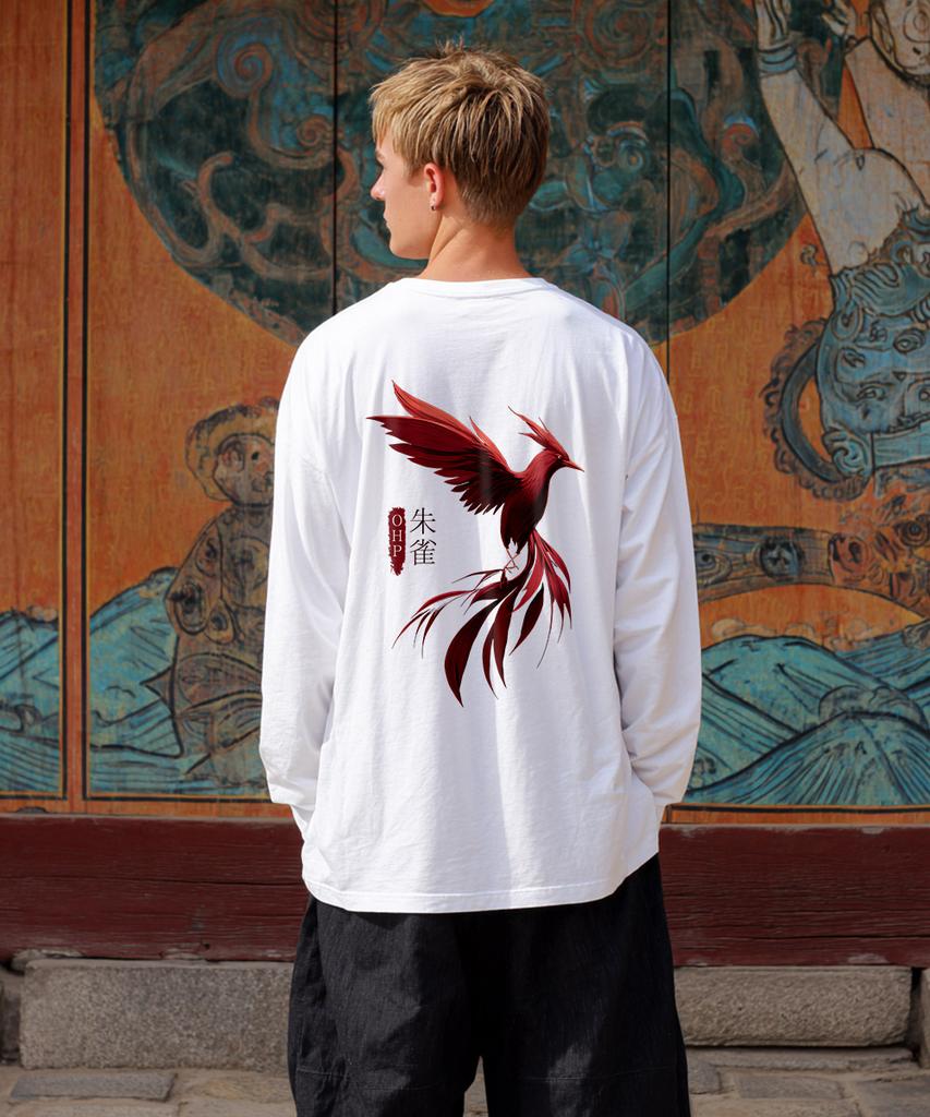 OHP Ohpxjoy Bred Vermilion Bird Basic Long Sleeve T-Shirt