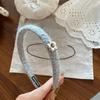 Korean Style Retro Headband Vintage Exquisite Flower Knitted Hair Band Headwear Non-Slip Thin Edge Hairband Lady