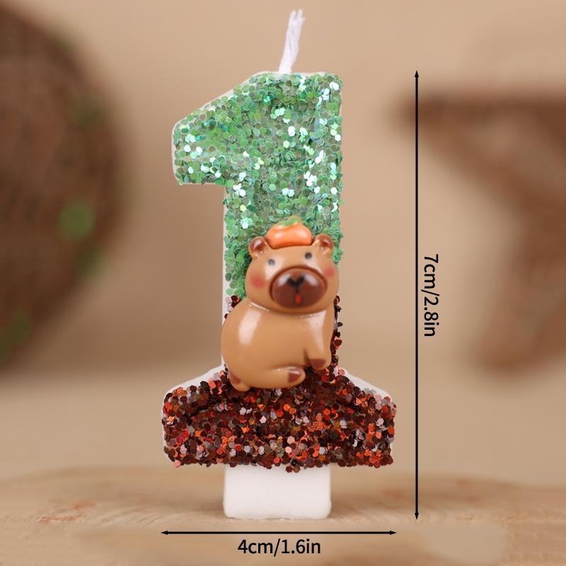 

Свечи с цифрами 0-9, Свеча для дня рождения, Украшение, Свеча Капибара, Аксессуар, Свечи для торта, Топпер, Украшение для торта для детского праздника