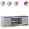 VidaXL Meuble TV avec LED gris béton 139,5x34x50 cm bois d'ingénierie 852197
