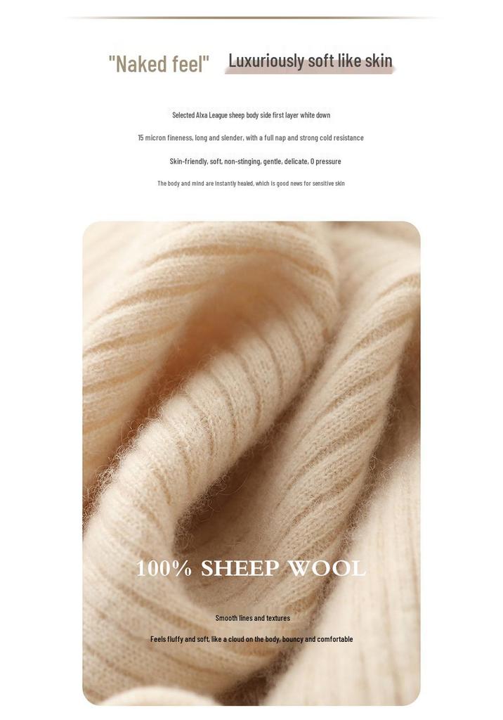 Women's Mid-length Slimming Wool Knitted Dress – Autumn & Winter Over-the-Knee Design