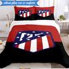 3PCS Atlético De Madrid S.A.D Printed Soft Bedding Set,Including 1pc Duvet Cover And 2pcs Pillowcases Perfect for Bedroom, Dormitory, Fan Gift