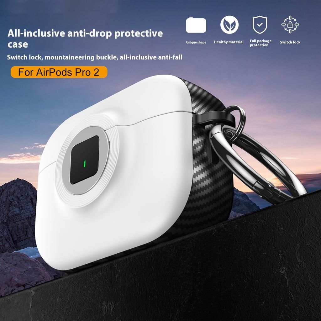 For Airpods 4 Case With Secure Lock Cover For AirPods Pro 2 2nd 3nd 1st Generation Cases TPU PC Headphone Sheath With Keychain