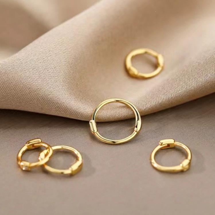 2023 New 925 Sterling Silver Hoop Earrings - Women's Circle Cartilage Studs, Summer Style