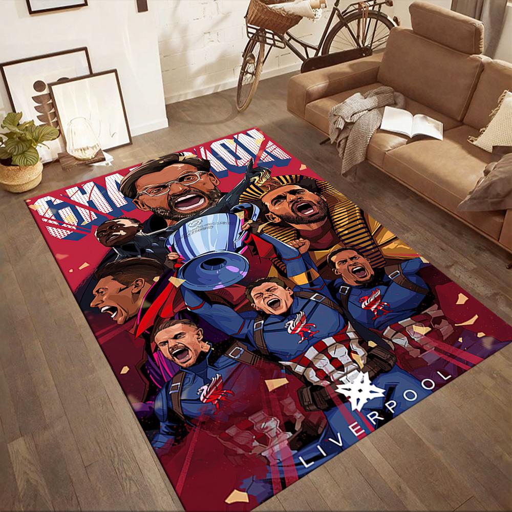 Liverpool Football Club Area Rug Suitable For Living Rooms Hallway Dining Room Balcony Antislip Carpet Anime Office Decor Gift For Festivals
