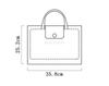 1pcs Customized Leather File Bag with Large Capacity, Thick Hand-held Zipper, Simple Laptop Bag, Storage and Data Bag