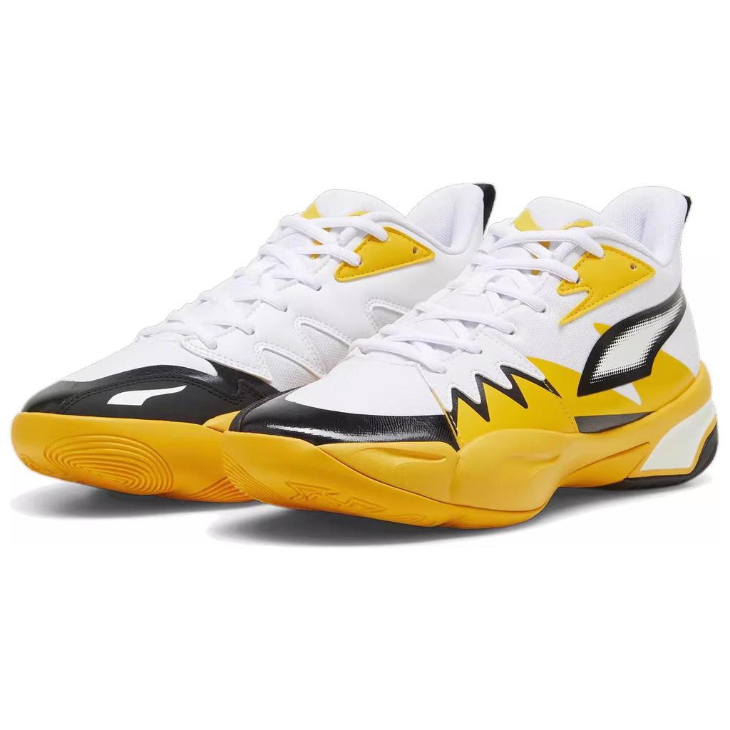 Puma Genetics White Yellow Sizzle Unisex Sneakers 379905-03
