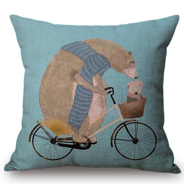Moderne nordische Cartoon-Tiere Kissenbezug Niedlicher Elefant Giraffe Kinderzimmer Sofa Dekorative Wurfkissenhülle Cojines
