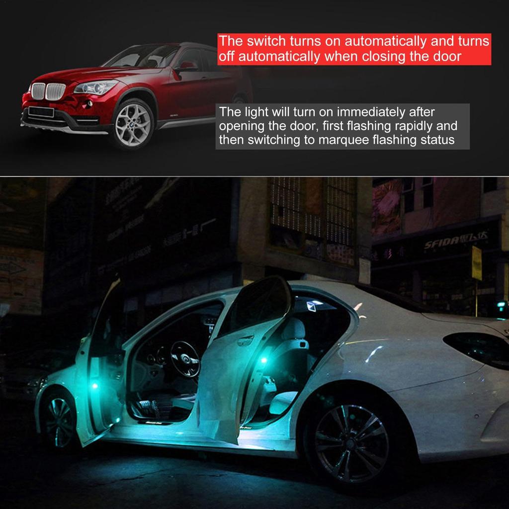 Car Door LED Warning Light - Waterproof Strobe Light Car Alarm Wireless - Car