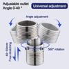 Edelstahl Gewinkelter Gebogener Fuß Winkelverstellung Verlängerter Duscharm Armatur Adapter Verdickte Wandmontage