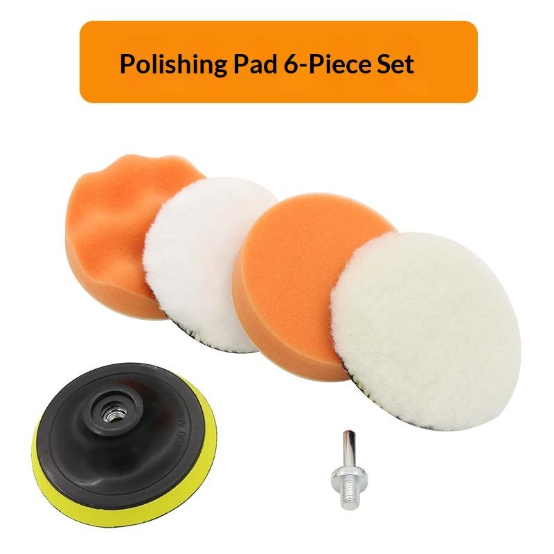 6 Pcs Foam Pad Buffer Kit Polishing Machine Wax Pads 3/4/5/6/7 Inch For Removing Scratches Car Polishing Sponge Pads Set