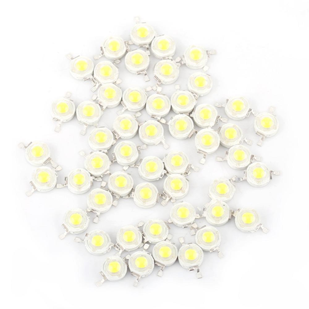 50PCS 110LM/W LED Chips SMD 1W High Power DIY Lighting Fixtures Durable LED Chip Bulb Downlight