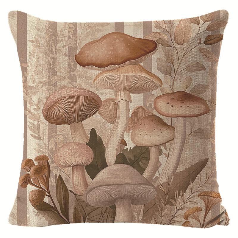 Nový kreslený houbový jednoduchý abstraktní povlak na polštář Letní bytová dekorace Polštář Polštář na pohovku Čtyřdílná sada