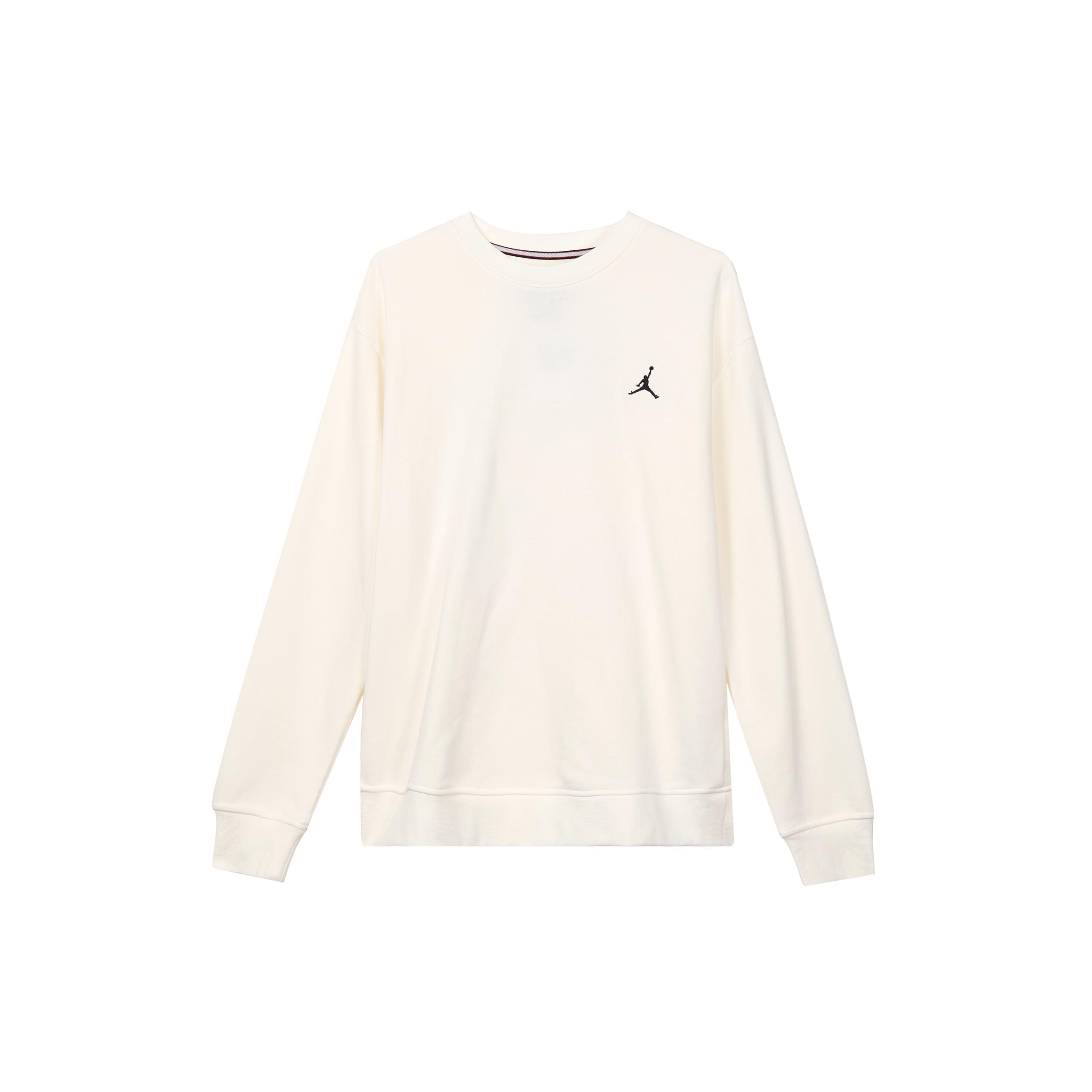 Jordan MJ FLC CREW GCEL Sweatshirts Men s White Crew Neck Moderate Regular HF1118-133 L