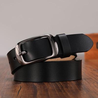 Ladies' Leather Belt New Arrival Fashionable Versatile Women's Decorative Slim Waist Belt Denim Trousers Belt