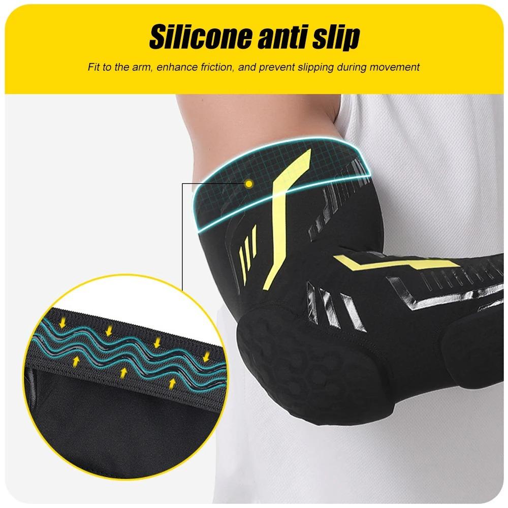 1 Pezzo Maniche a Braccio Imbottite Sportive Gomitiera Protettiva a Compressione per Pallacanestro Calcio Pallavolo Calcio Allenamento in Palestra