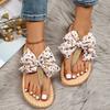 Summer Shoes Woman Travel Beach Sandals Sweet Bow Decoration Designer Shoes Outdoor Leisure Flip Flops Retro Linen Sandalias